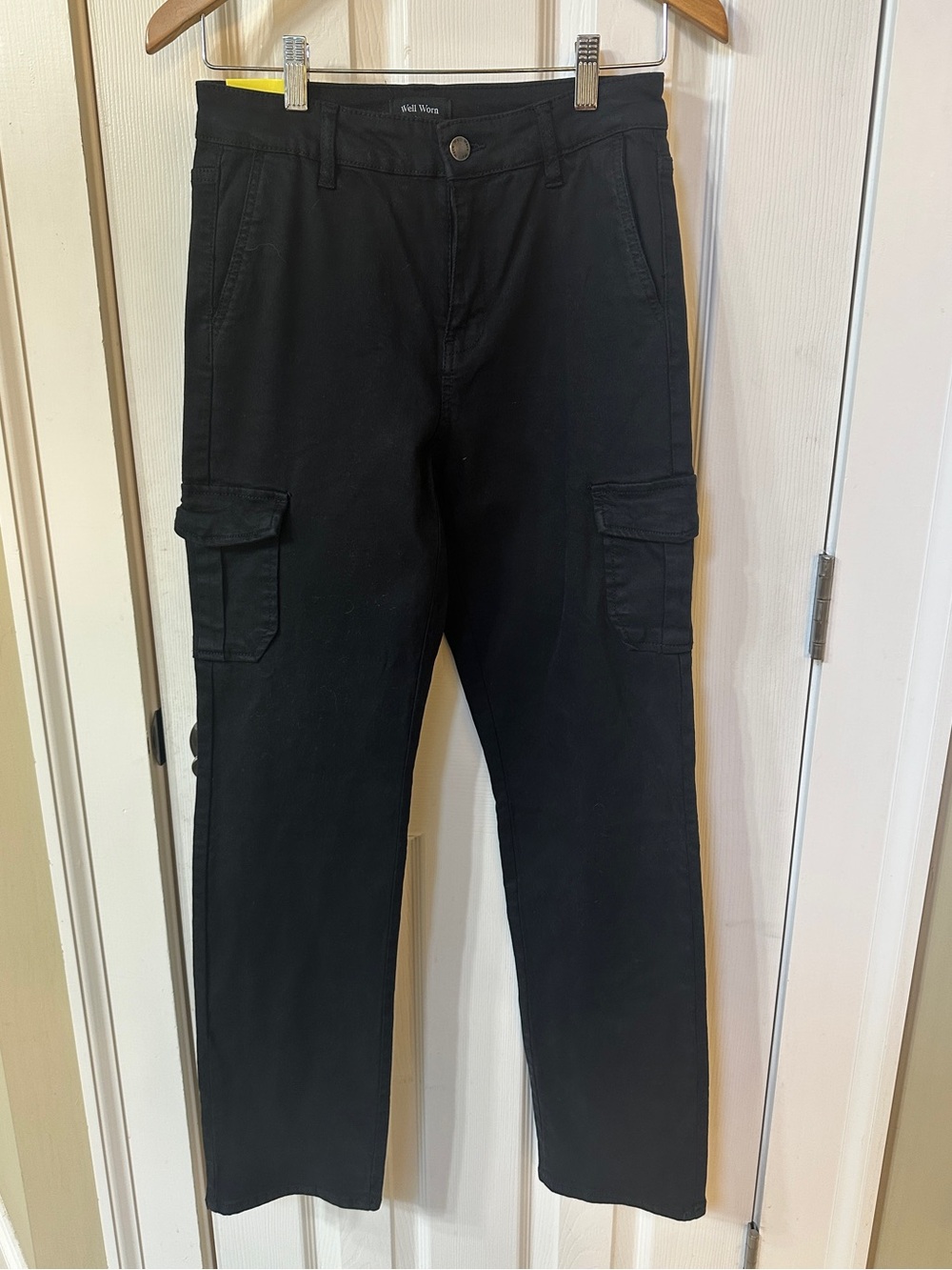 Well Worn Womens Cargo Tactical Straight Leg Pants Black 6 NWT